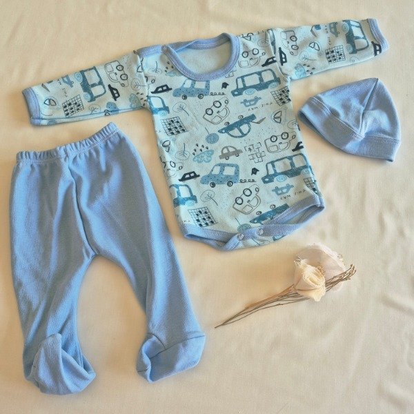 Producto - Conjunto body autos azul