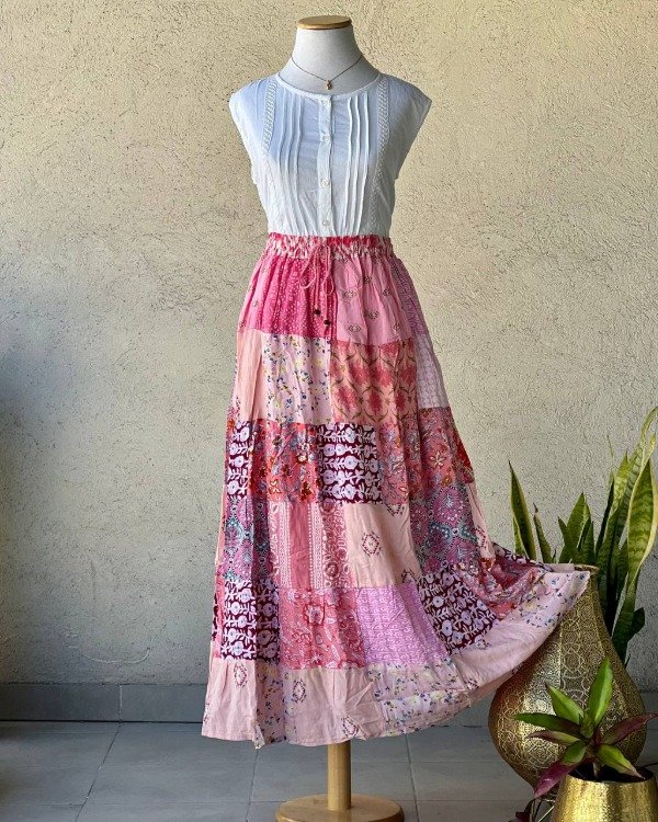 Producto - Falda Patch Rosa S a XL
