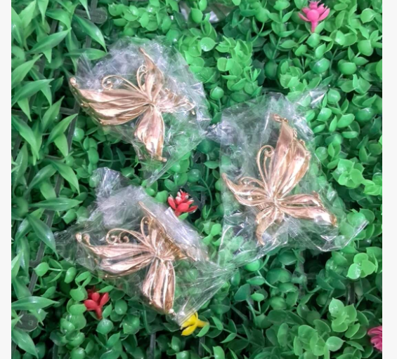 Producto - hebilla mariposa doradas 7,5cm