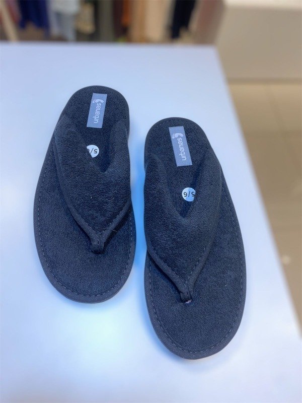 Producto - PANTUFLAS OJOTAS TOWEL NEGRAS