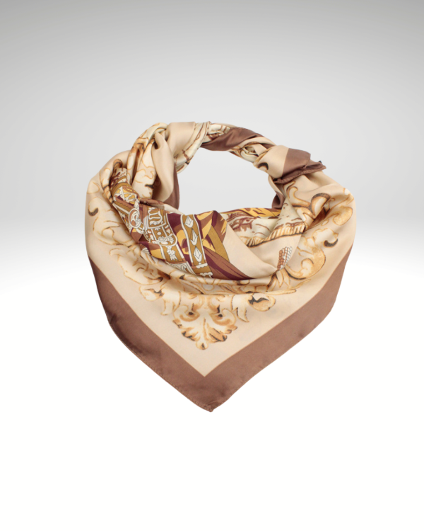 Producto - PAÑUELO SEDA TONO MARRÓN/NATURAL