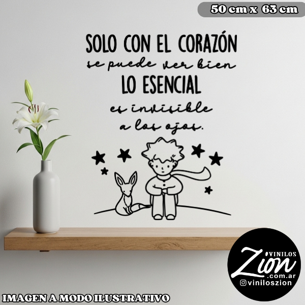 Producto - Vinilo Solo con el corazon se puede ver bien lo esencial es invisible a los ojos