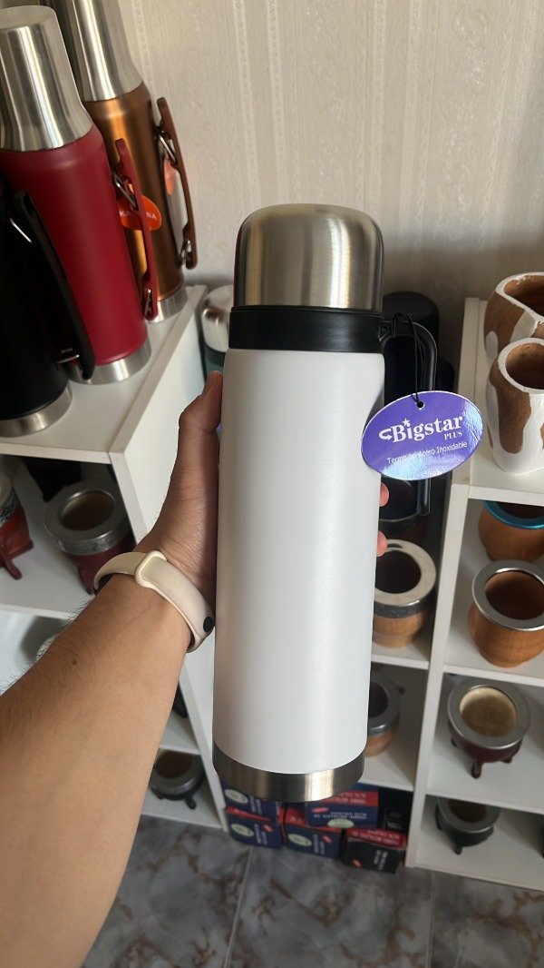 Producto - Termo Media Manija 1lt Color Blanco