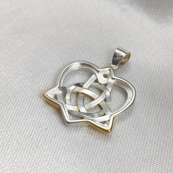 Producto - Dije Nudo Celta de Amor Corazón en Plata 925 Bañado en Oro - 4