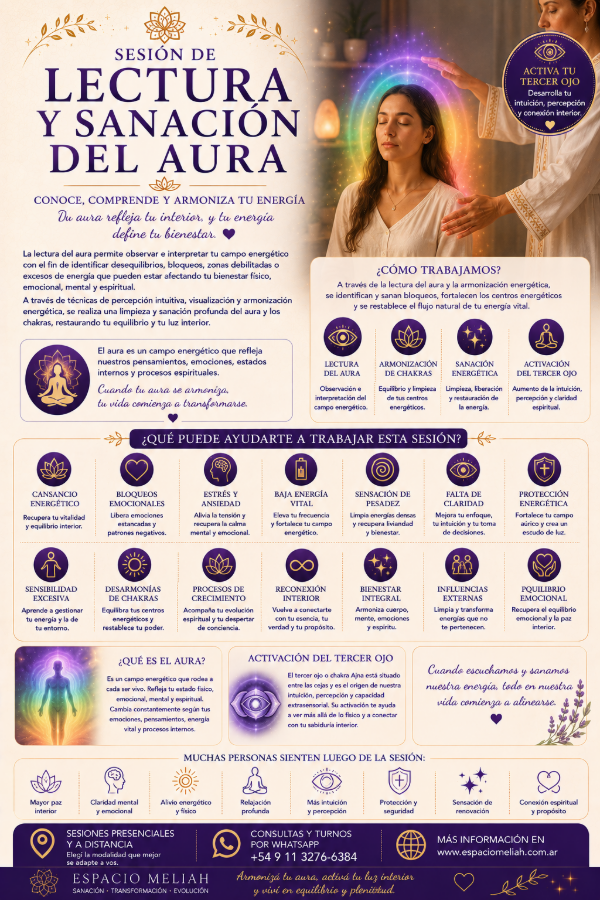 Producto - SESION LECTURA Y SANACION DEL AURA