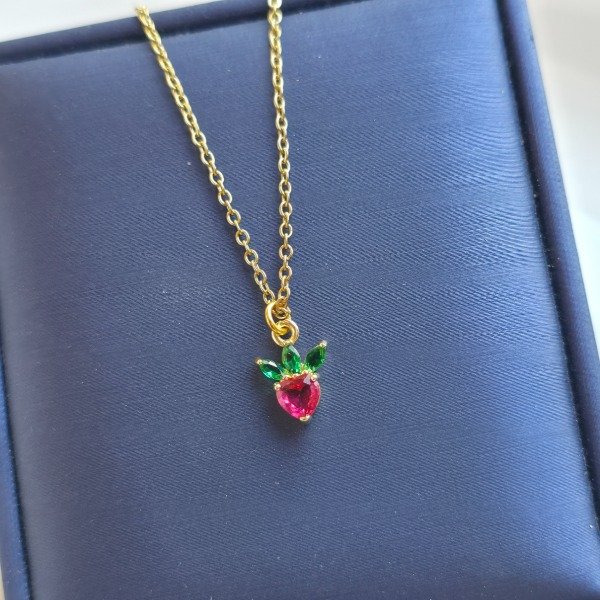 Producto - Conjunto acero dorado ext 50 cm frutilla