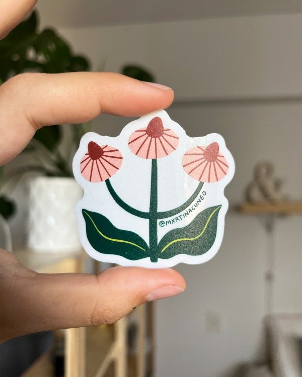 Producto - Sticker Flor rosada