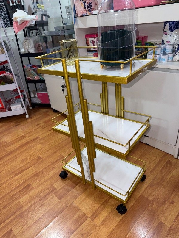 Producto - Carrito 3 niveles Dorado Premium promo