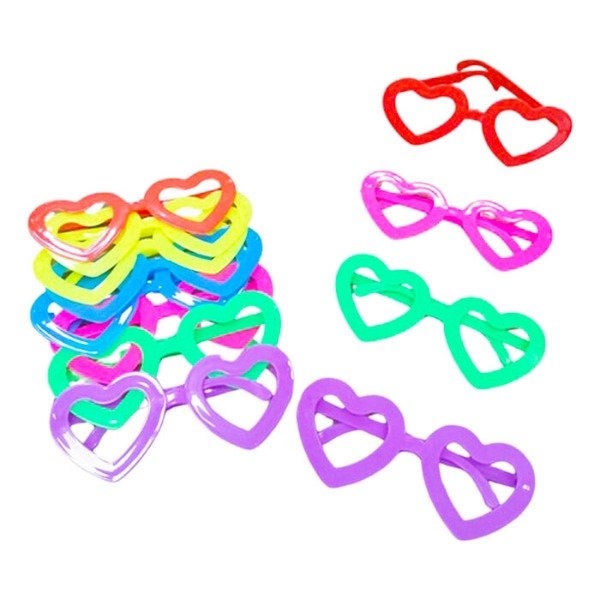 Producto - ANTEOJO PLASTICO CORAZON COLORES