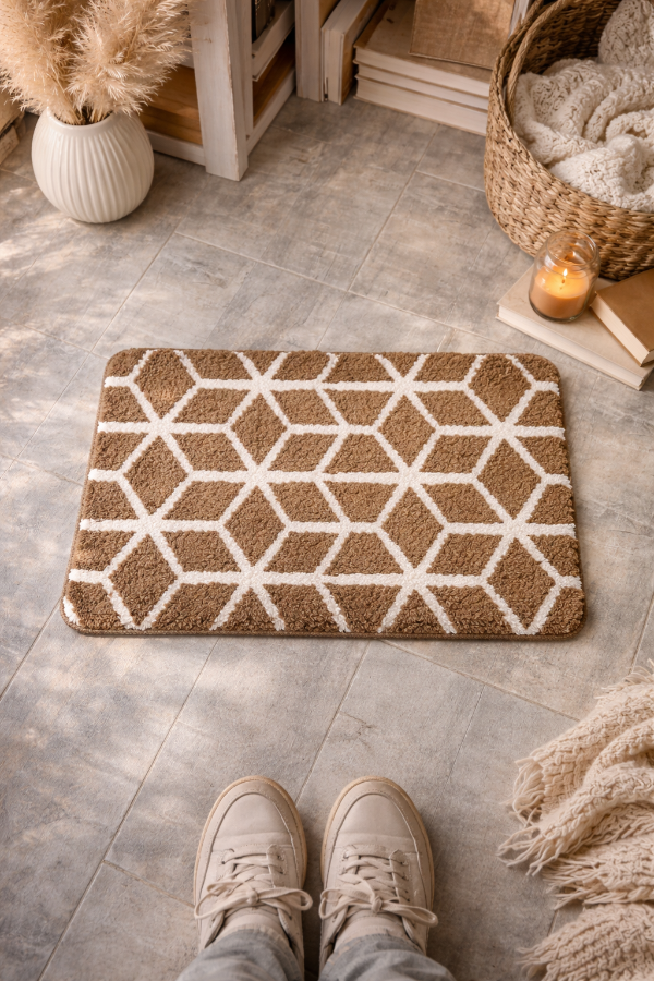 Producto - Alfombra beige tramado