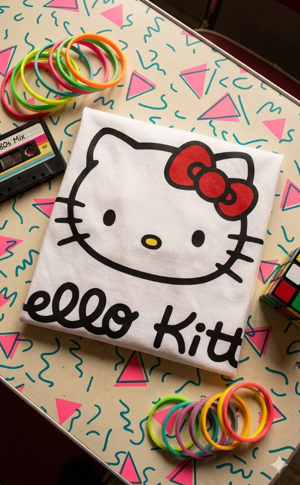 Producto - Remera Mujer Kitty Cara Negra