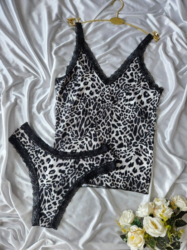 Producto - PIJAMA DE COLALES PRINT NEGRO (A58 E)