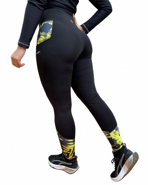 Producto - CALZA EBEL COMBINADA SUBLIMADA C/BOLSILLOS FLUO