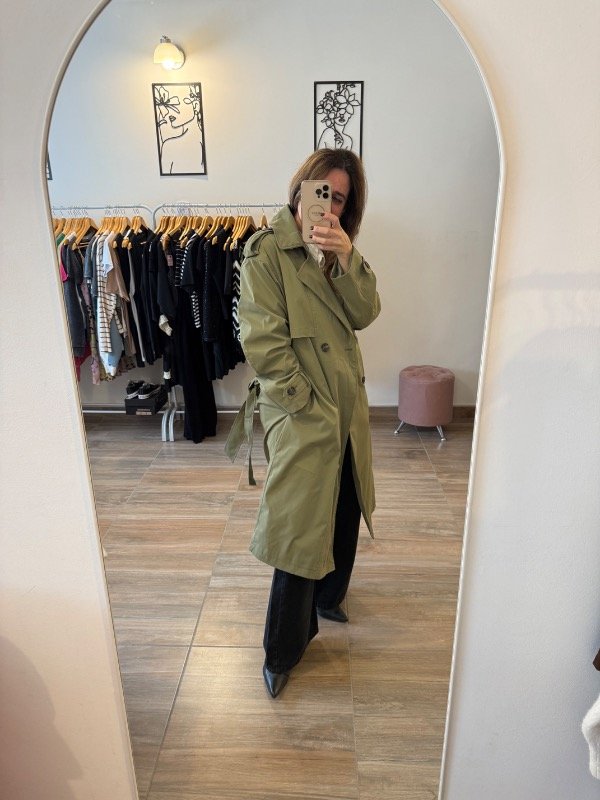 Producto - Trench Elena verde militar