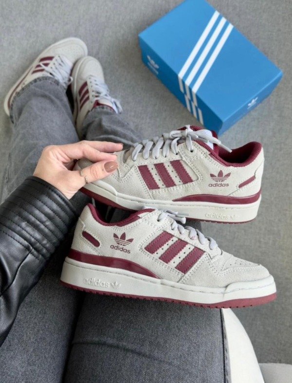 Producto - Zapatillas Adidas forum bordó cuero legítimo