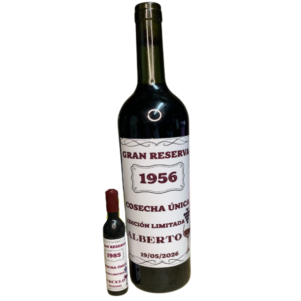 Producto - Etiqueta Grande para Botella de Vino Personalizada - 1