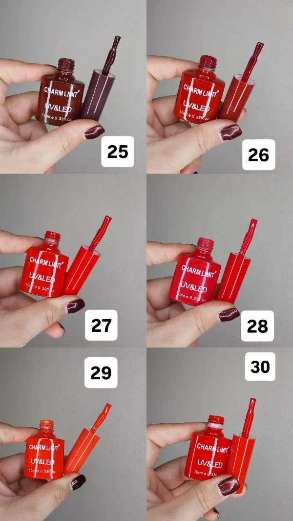 Producto - Esmalte semipermanente charm limit rojos