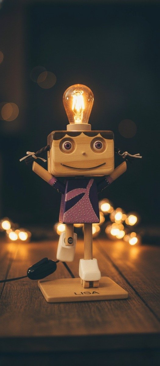 Producto - Velador Lampara Niña Patinadora