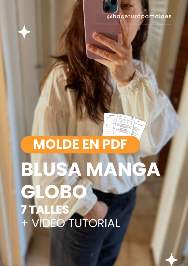 Producto - MOLDE BLUSA MANGA GLOBO + VIDEO TUTORIAL