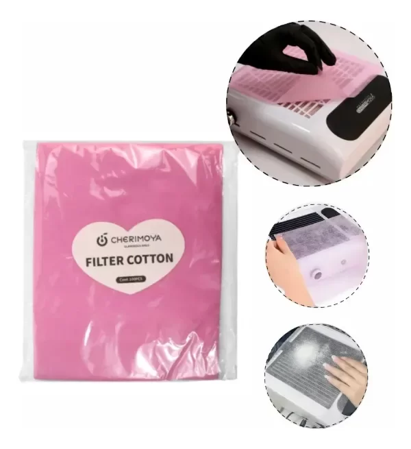 Producto - Filtro Descartable De Algodon Para Extractor Cherimoya X100 Color Rosa