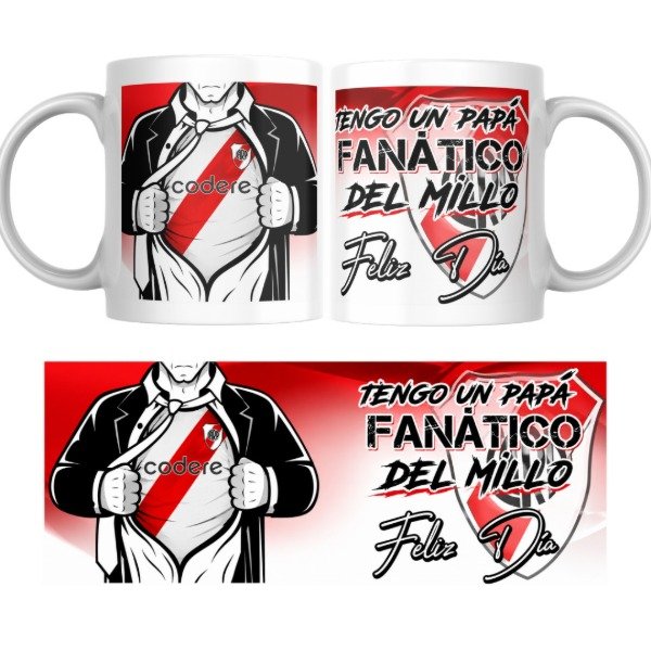 Producto - Taza - Dia del padre - Yo tengo un papá fanático del millo (River)