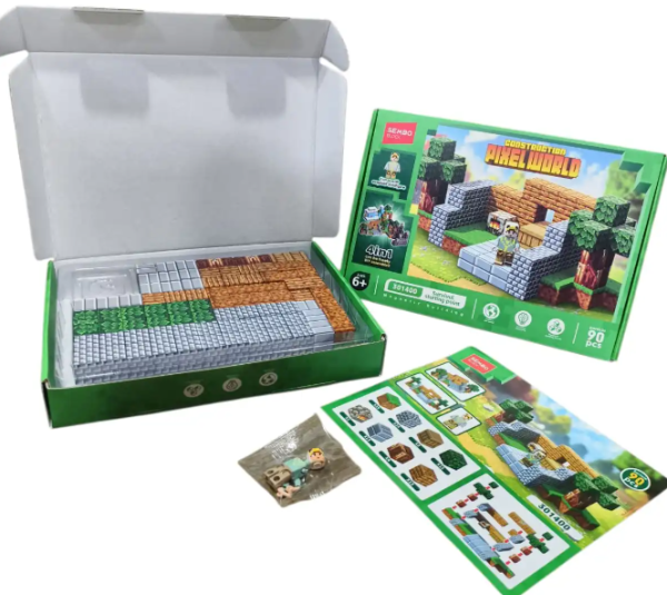 Producto - Cubos imantados x 87 piezas y 1 muñeco para armar (completa 90 piezas) M4