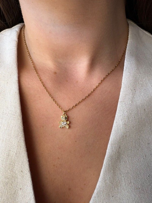 Producto - Collar gummy bear - Acero dorado