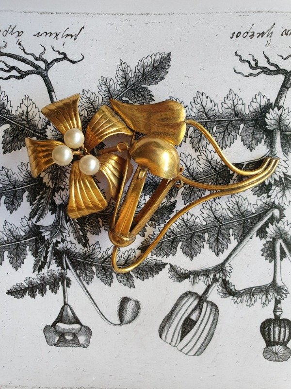 Producto - Broche 40s Jardín de Oro - Flores Exóticas - 7