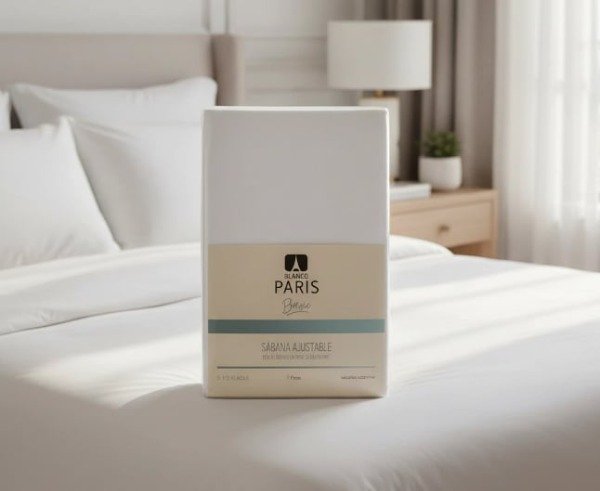 Producto - Sábana Ajustable Paris Basic 2 1/2 Pl. "Blanco"