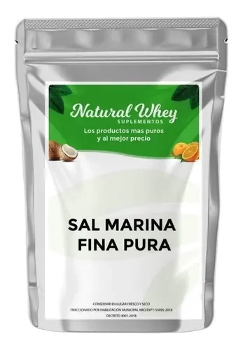 Producto - Sal Marina Fina Pura 1 Kilo - Natural Whey