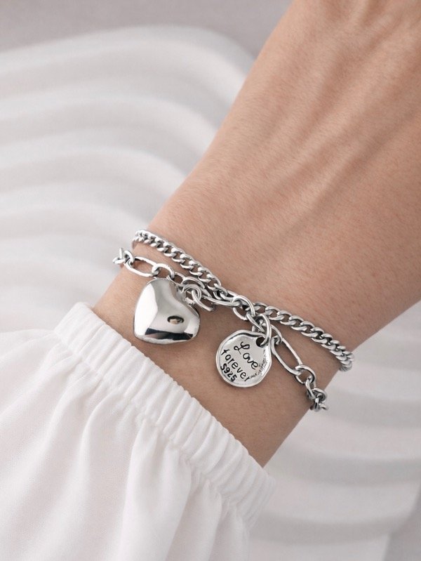 Producto - PULSERA DE PLATA CORAZÓN INFLADO 2416