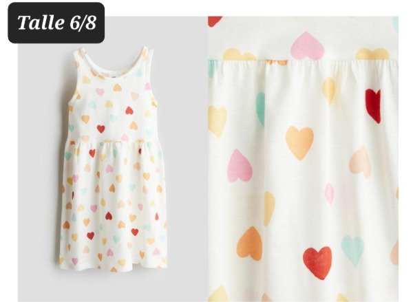 Producto - Vestido HyM talle 6/8 corazones