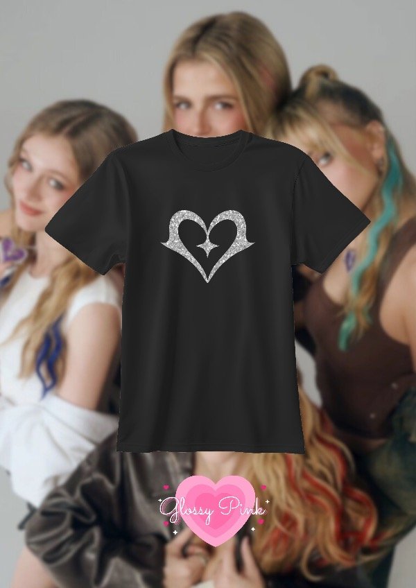 Producto - Remera Corazon K4OS - VINILO TEXTIL GLITTER
