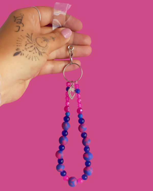 Producto - Colgante Celu Azul-Fucsia