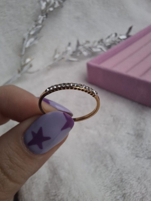 Producto - Anillo shine dorado (talle 18)