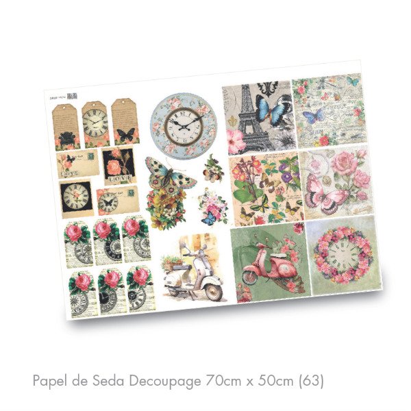 Producto - Papel de Seda Decoupage 70cm x 50cm (63)