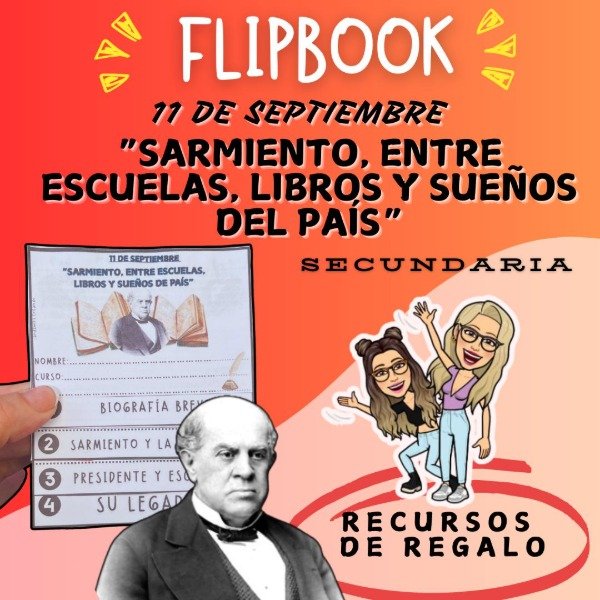 Producto - FLIPBOOK.  DOMINGO FAUSTINO SARMIENTO. SECUNDARIA