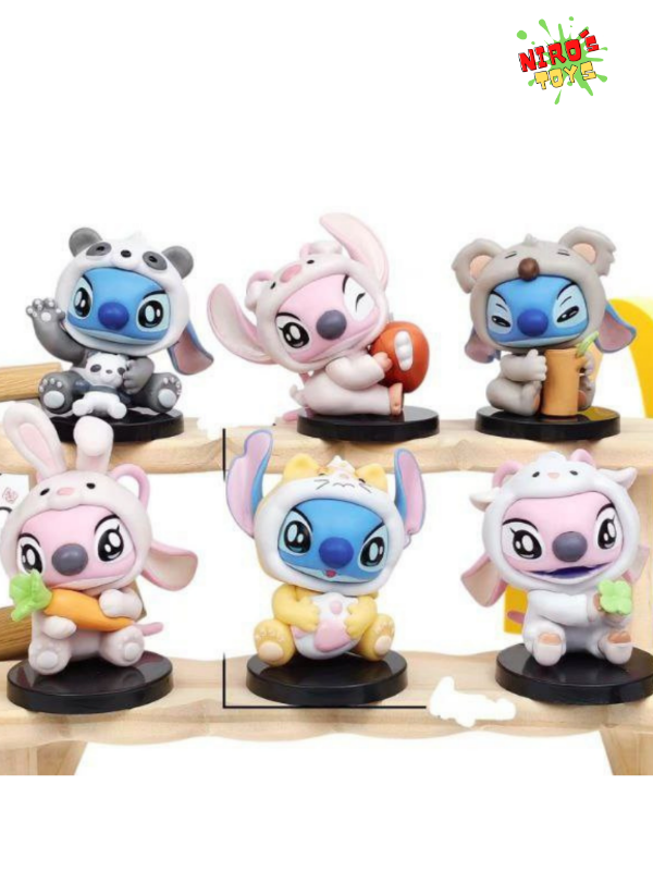 Producto - Stitch set x6 (9cm) - Figura Stitch - Nirostoys
