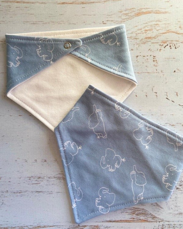 Producto - Babero bandana algodon doble (Elefante)