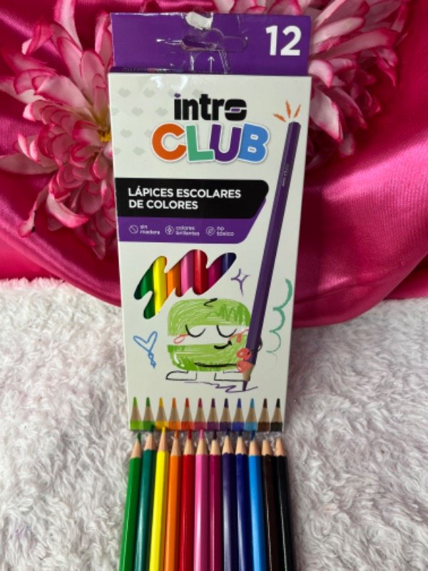 Producto - Lápices de colores grandes x 12 club intro