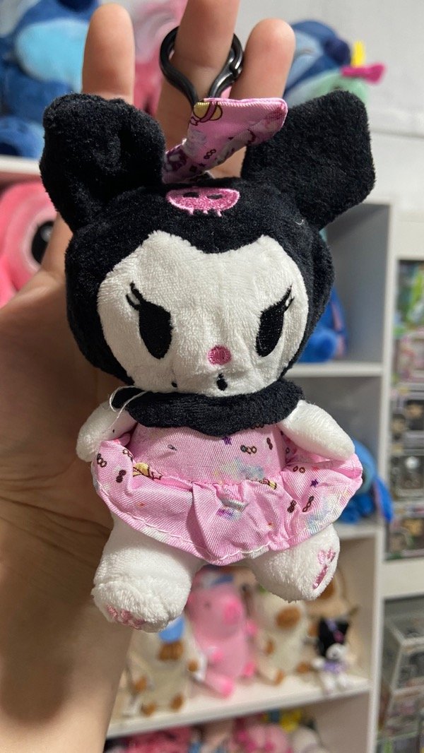 Producto - Peluche Llavero SANRIO Kuromi vestido (rosa)