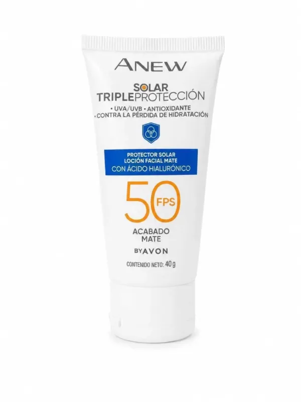 Producto - Avon Anew protector solar 50 fps acabado matte.