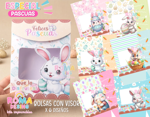 Producto - Bolsa con tapa y visor Pascuas