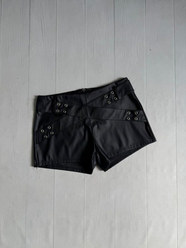 Producto - [4899] Short tiro bajo cruzado c/ojalillos cuerina