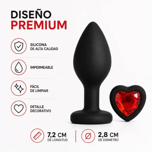 Producto - Anal Plugs Heart Love (VARIEDAD TAMAÑOS) - 4