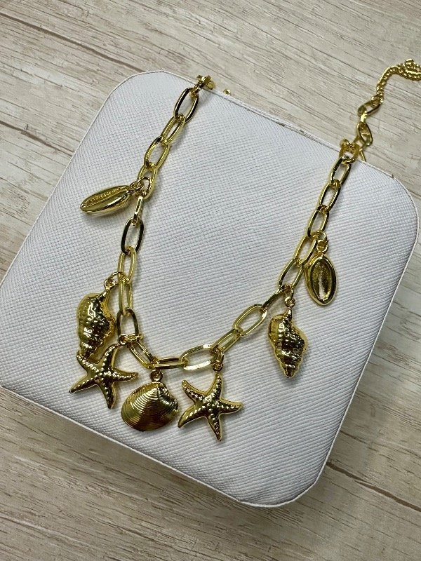 Producto - Collar de mar acero dorado