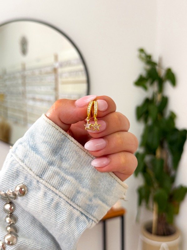 Producto - Cubanitos bañados en oro estrella cúbic