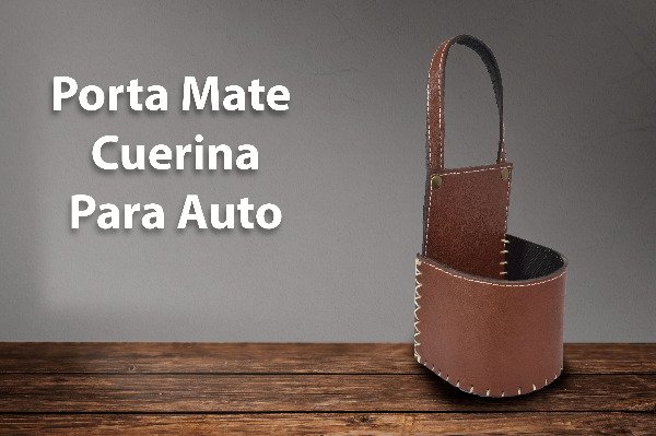 Producto - Porta Mate Cuerina para Auto