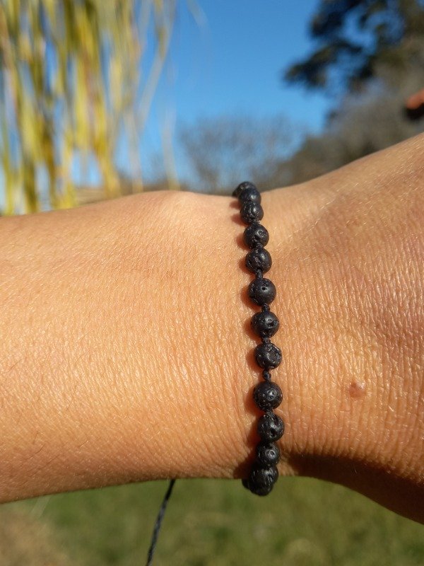 Producto - Pulsera de piedra volcanica ajustable - 6