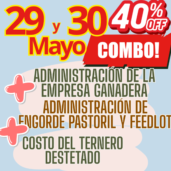 Producto - COMBO 3 CURSOS:Gestión Ganadera + Costo del Ternero + Engorde Pastoril y Feedlot